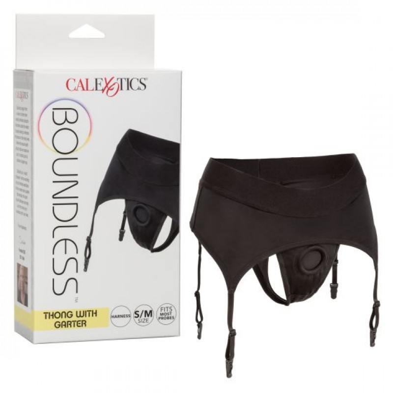 CalExotic - Boundless Thong with Garter - S/M 